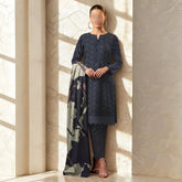 Nisa Fabrics Embroidered Chikankari Premium