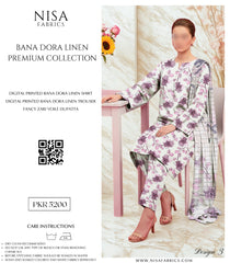 Nisa Fabrics Bana Dora Linen Premium