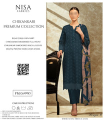 Nisa Fabrics Embroidered Chikankari Premium