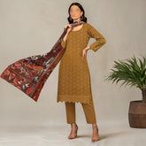 Nisa Fabrics Embroidered Chikankari Premium