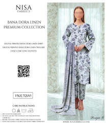Nisa Fabrics Bana Dora Linen Premium