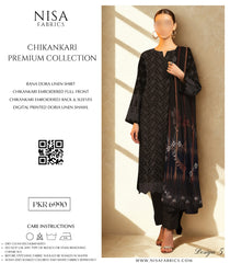 Nisa Fabrics Embroidered Chikankari Premium