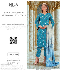 Nisa Fabrics Bana Dora Linen Premium