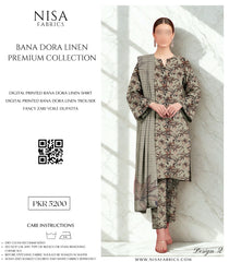 Nisa Fabrics Bana Dora Linen Premium