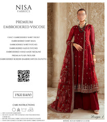 Nisa Fabrics Premium Embroidered Viscose