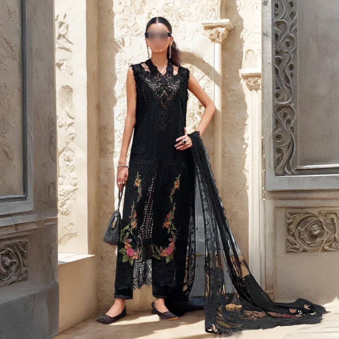 Nisa Fabrics Premium Embroidered Viscose